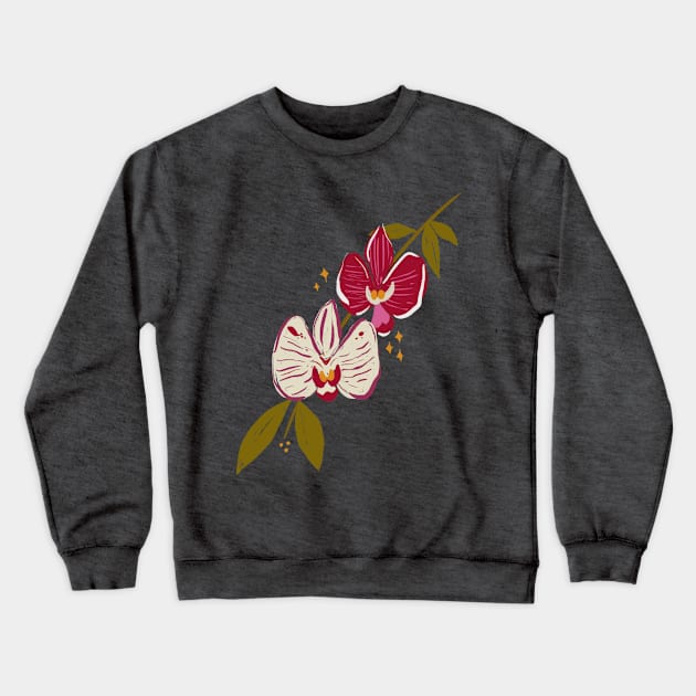 Orchids Crewneck Sweatshirt by Nadia Nurhanifa